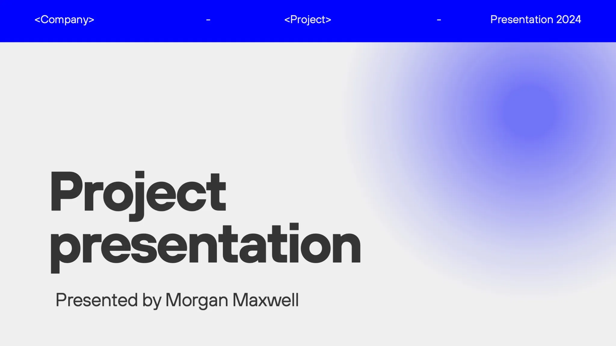 Blue Modern Project Presentation