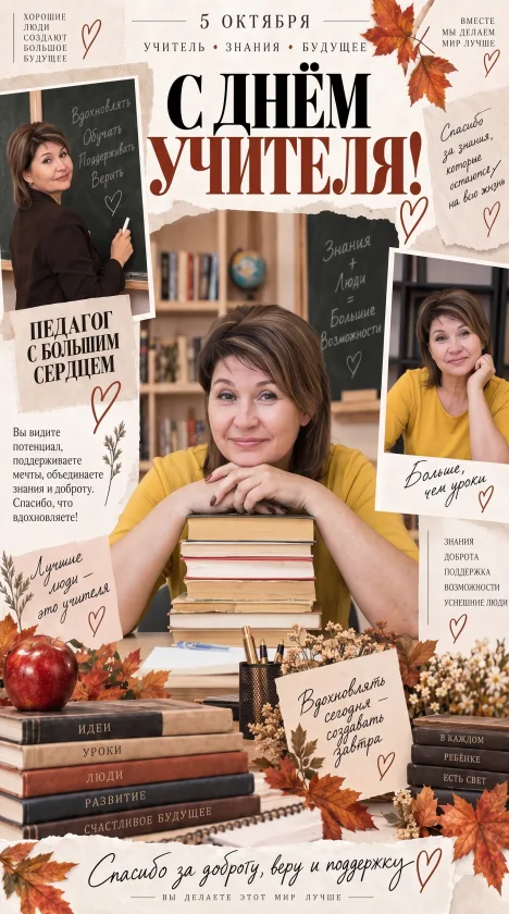 Открытка ко дню учителя