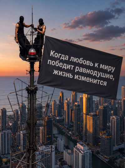 Надпись на баннере эмпайр стейт билдинг
